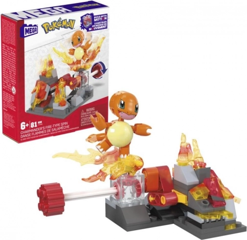mega pokémon charmander – vurige aanval bouwset
