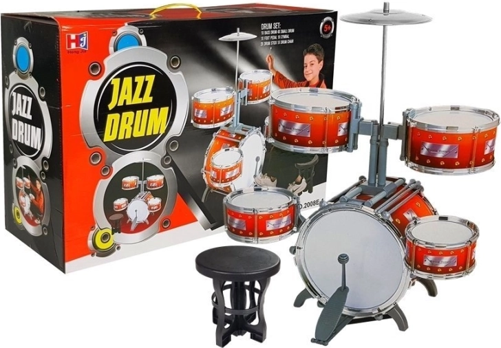 Kinder drumstel met 5 drums en bekkens