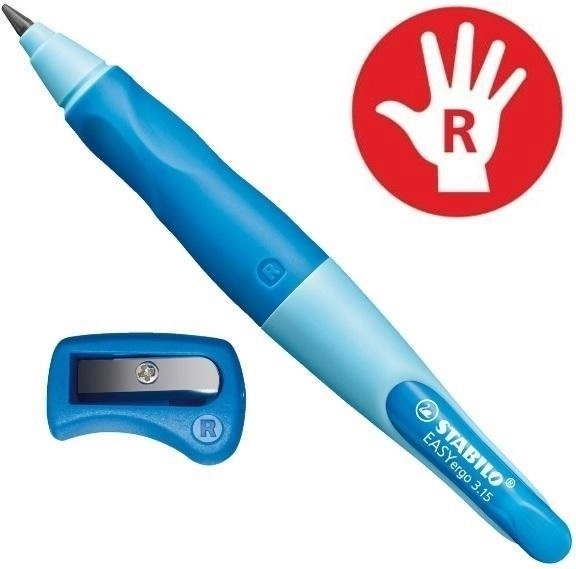 STABILO EASYergo ergonomische potlood voor rechtshandigen met puntenslijper blauw