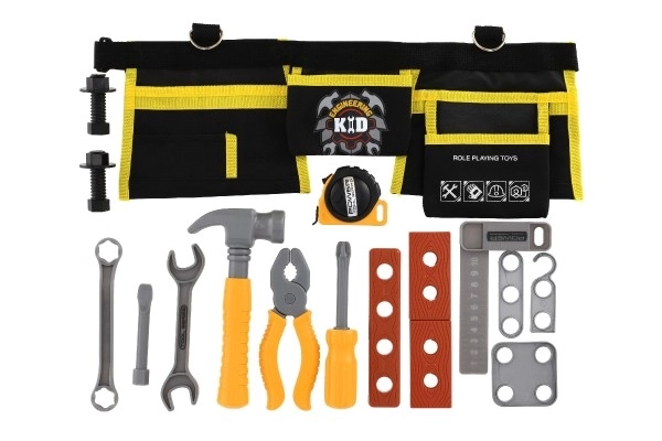 Gereedschapsset met riem plastic in doos 46x28x5cm