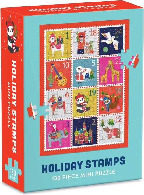 Galison Puzzel Kerstzegels 130 stukjes