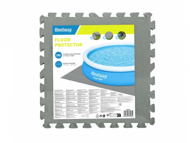 Bestway schuim mat voor zwembad grijs