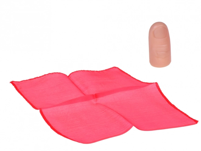Goocheltruc verdwijnende zakdoek met vinger GR0694