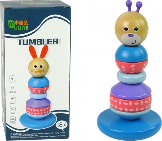 Houten educatieve piramide Beertje
