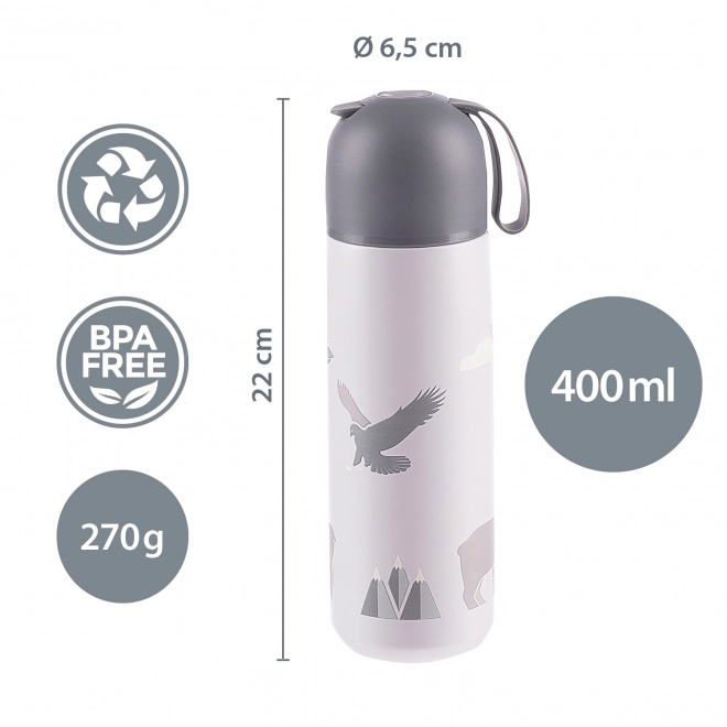 Thermosfles voor vloeistoffen met siliconen houder 400 ml, Bergen