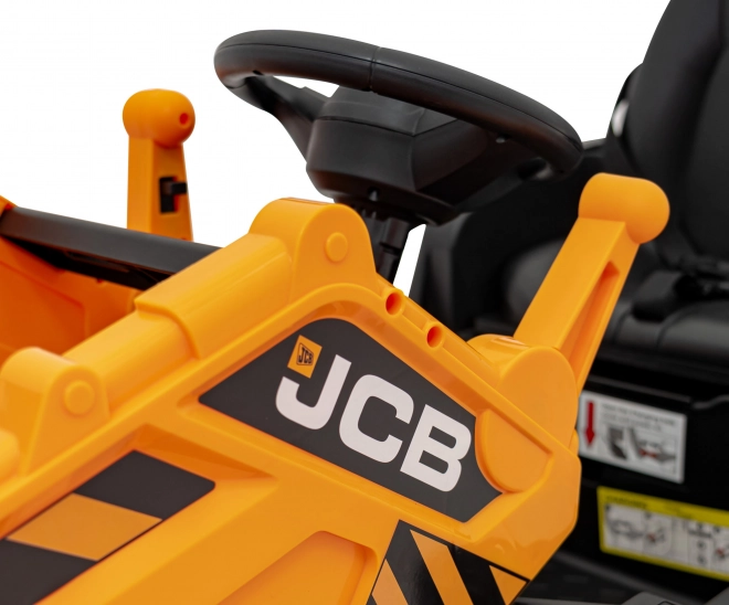 Kinder ritje op JCB Traktor met graafmachine