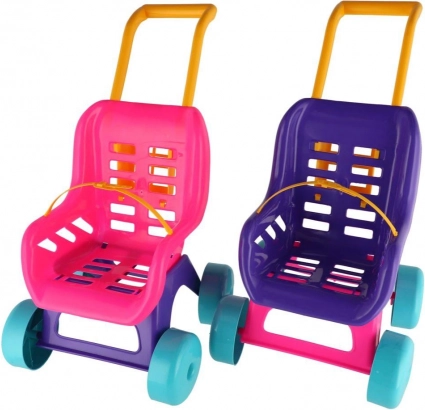 Teddies kinderwagen voor poppen Buggy Sport roze‑paars
