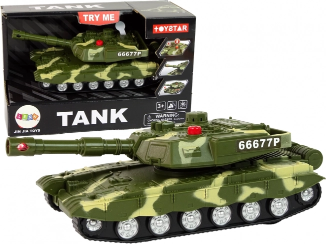 Militaire Tank met Wrijvingsaandrijving Geluid Licht
