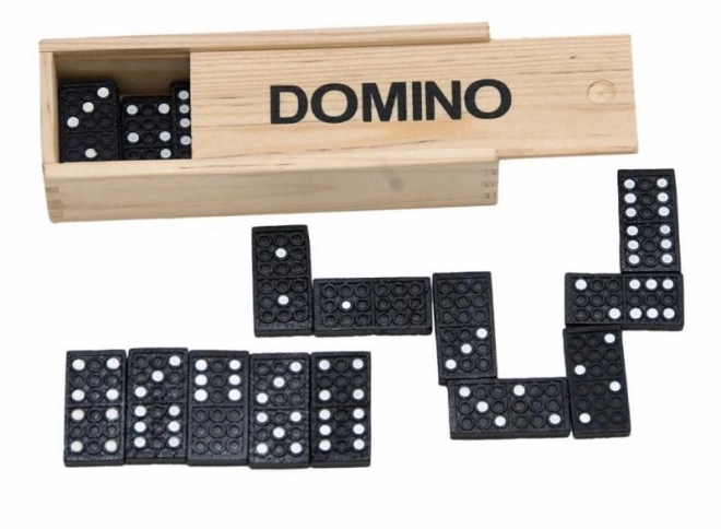 Klassieke domino in houten doosje