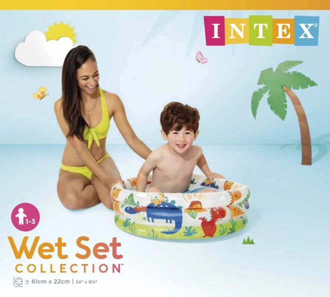 Opblaasbaar kinderzwembad met dinosaurussen 61 × 22 cm Intex