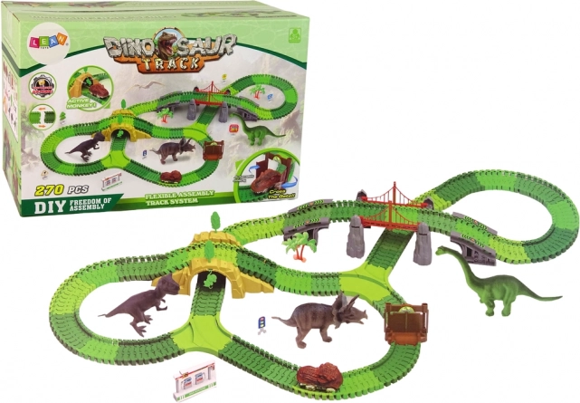Dinosaurusbaan 270 delen met accessoires