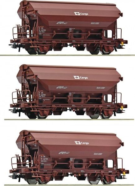 Kiepwagens met draaibaar dak ČD Cargo 3‑delige set