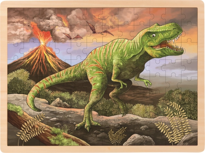 Houten puzzel T-Rex van Goki