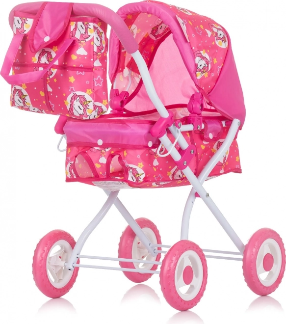 CHIPOLINO Diepe kinderwagen voor poppen Emily – eenhoorns