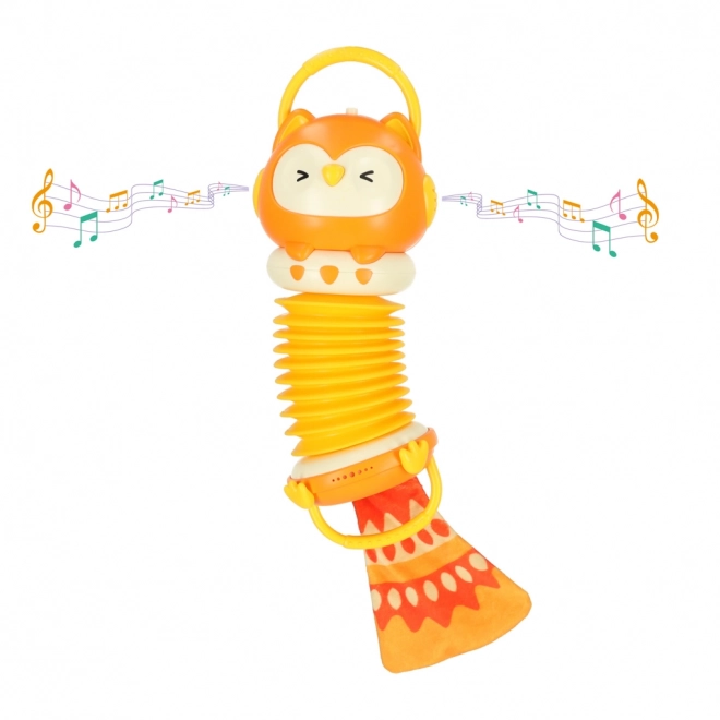 Oranje kinderaccordeon Uil