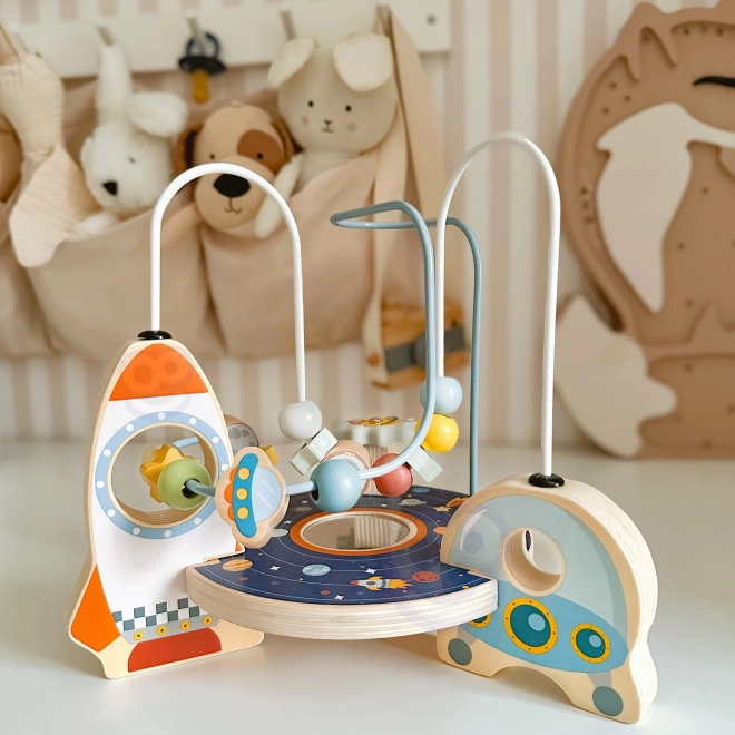 Houten raketlus van Tooky Toy