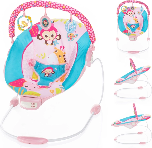 Kinderwipstoel Happy Safari Pink