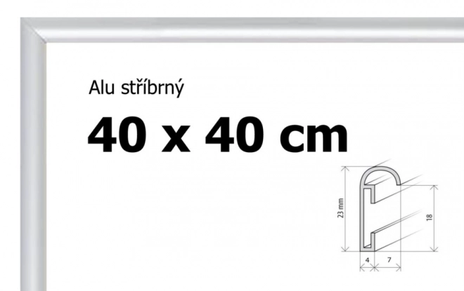 Aluminium lijst zilver 40x40 cm