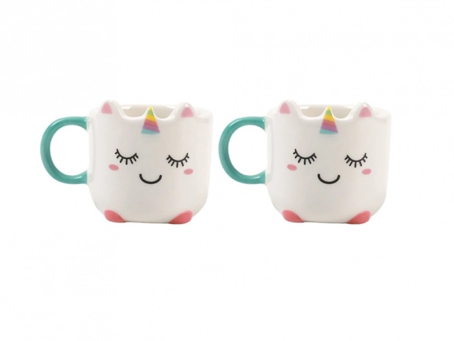 Mini kopjes met eenhoornmotieven voor espresso