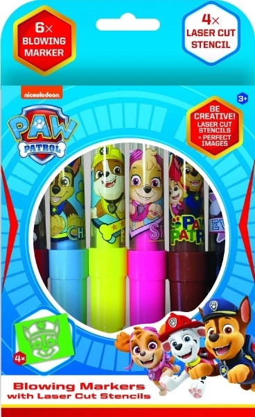 Fixy blazers 6st met sjablonen Paw Patrol in doosje 12x19cm