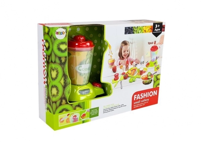 Kinderset fruit en groenten met mixer en dienblad