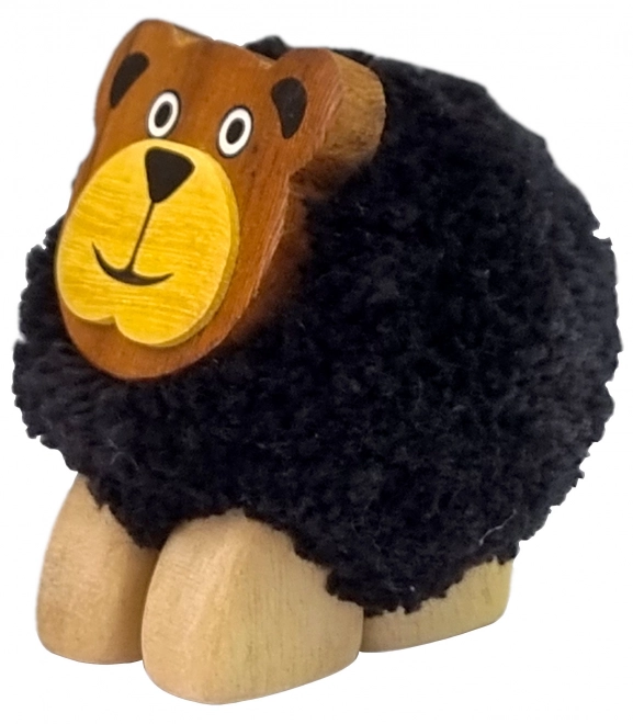 Houten decoratief figuurtje Beer XL Pompon
