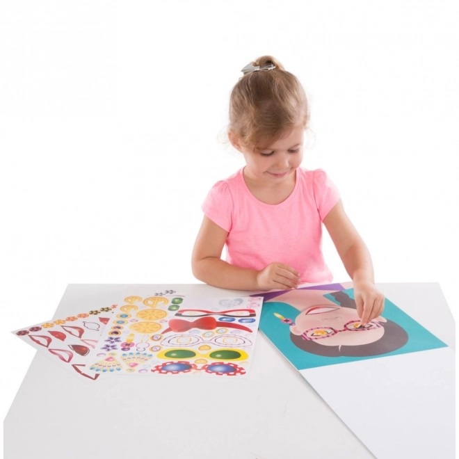 Stickervel set voor meisjes - Gezichten