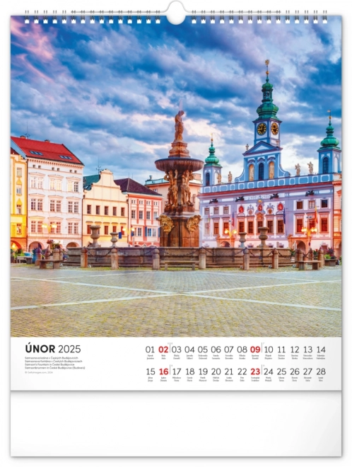 NOTIQUE Muurkalender Tsjechië 2025, 30 x 34 cm