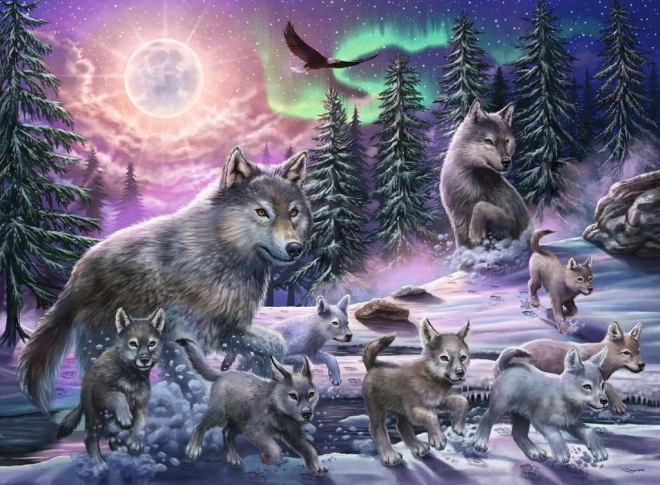RAVENSBURGER Puzzel Wolven uit het Noorden XXL 150 stukjes