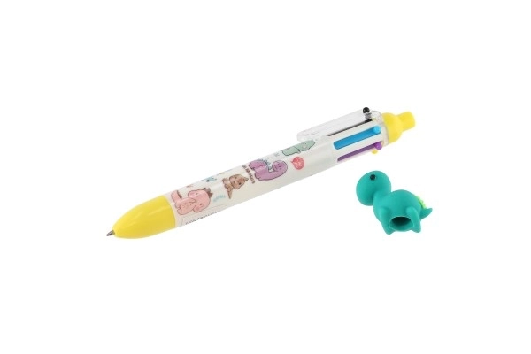 Zeskleurige pen met dinosauraafbeelding