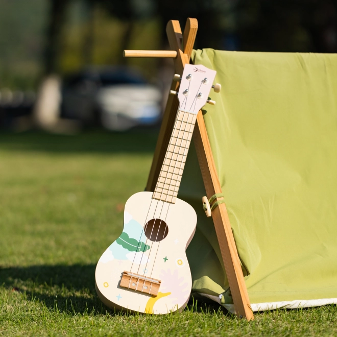 Klassieke wereld roze houten ukelele voor kinderen