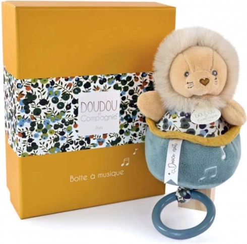Cadeauset – pluchen leeuwtje met muziekdoosje 20 cm