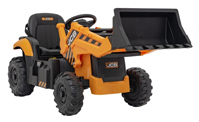 Kinder ritje op JCB Traktor met graafmachine