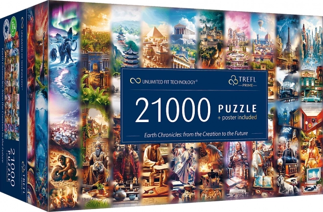 Trefl Puzzel Kroniek van de Aarde: Van de Schepping tot de Toekomst 21000 Stukken