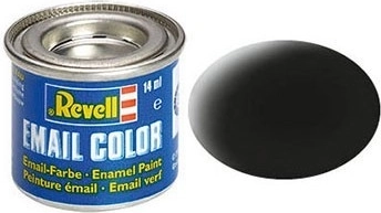 Synthetische emailverf Revell Mat Zwart 08