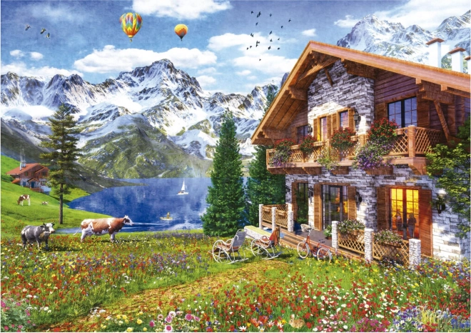 Puzzle Berghut in de Alpen 4000 stukjes EDUCA