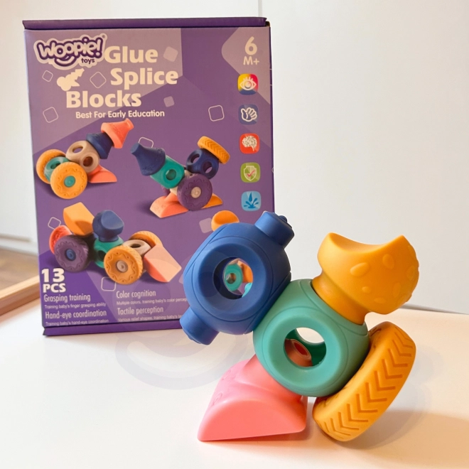 Woopie sensorische bouwblokjes voor kinderen 13 stuks