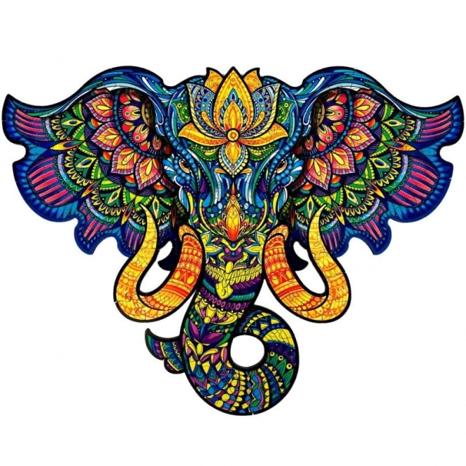 Magische houten gekleurde puzzel - Heilige Olifant
