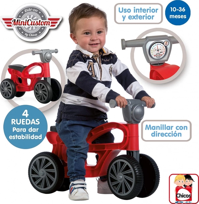 CHICOS Loopfiets Mini Custom rood