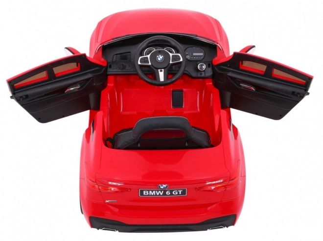 BMW 6 GT Accu Auto rood + afstandsbediening + langzame start + EVA + gordels + LED MP3