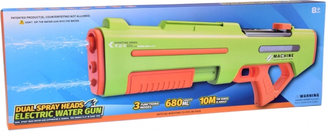 Elektrische waterpistool met dubbele sproeikop