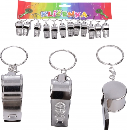Sleutelhanger met fluitje 4 cm