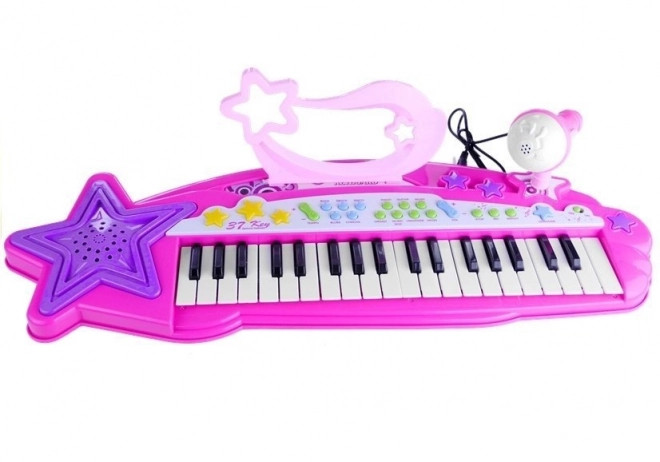 Toetsenorgel 37 toetsen MP3 Microfoon roze