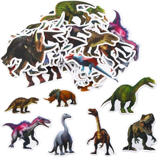 Set stickers voor kinderen met dinosaurussen 4-7 cm 50 stuks
