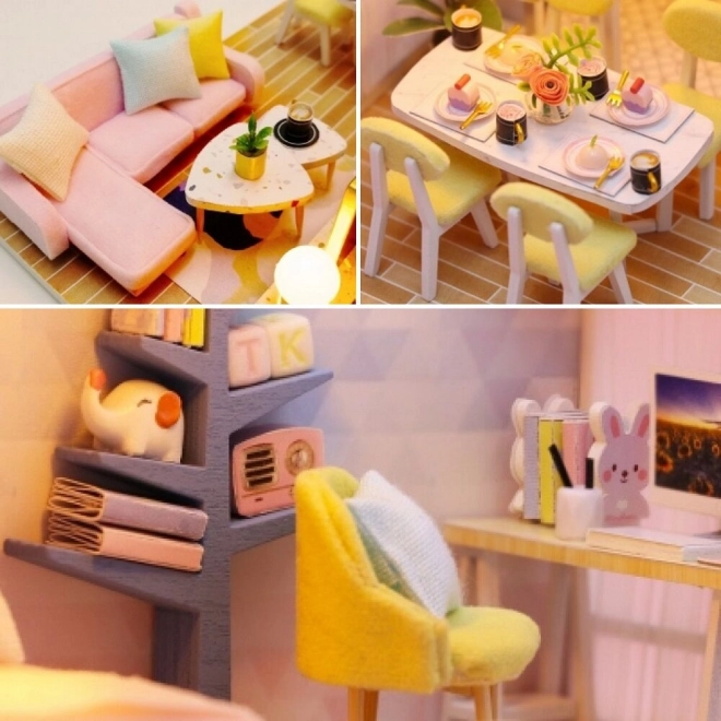 Negen miniatuurhuisjes Rusthuis