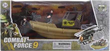 Militaire set met boot, motor en figuurtjes
