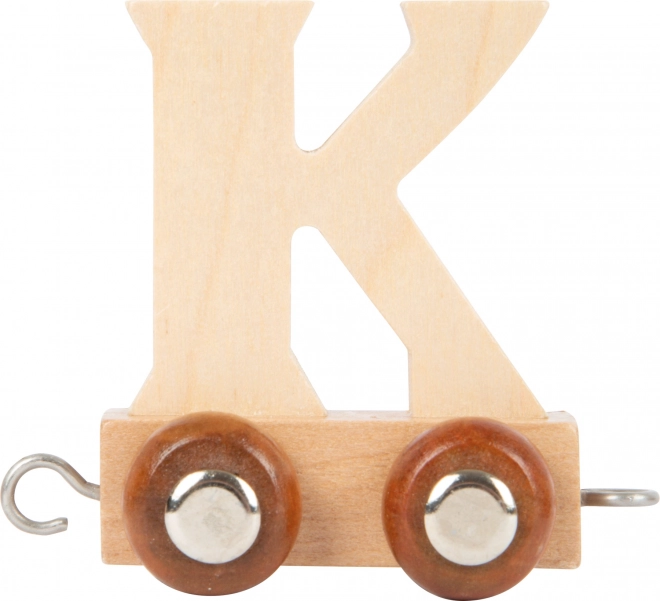 Houten wagon met letter K voor treinbaan small foot