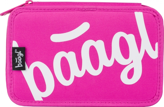 BAAGL School etui tweelaags Logo roze