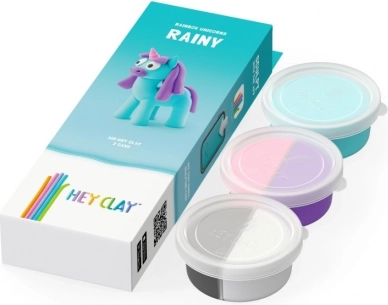 Masa Hey Clay Unicorns 3 verpakkingen, Regenachtig