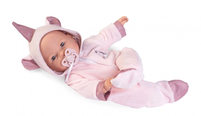 Antonio Juan 14362 BIMBA - knipperende pop baby met geluiden en zacht stoffen lichaam - 37 cm